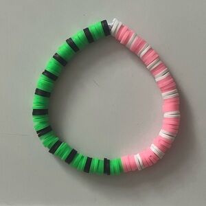 Wicked hand made clay bead bracelet